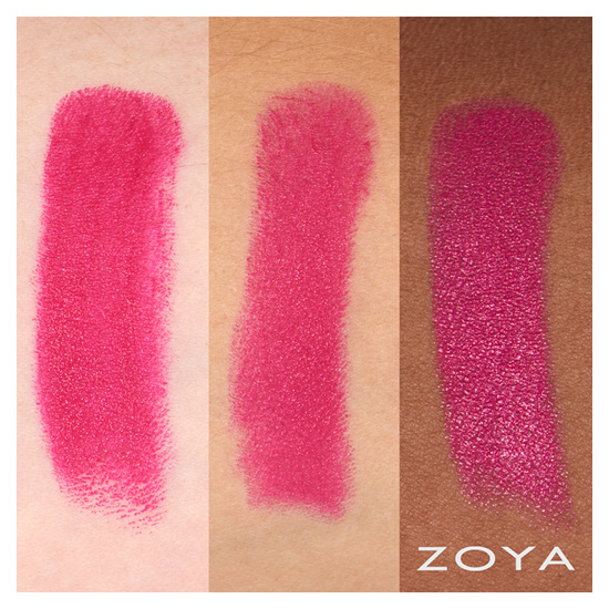zoya lipstick in Candy swatched on skin