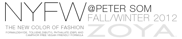 Peter Som Zoya Nail Polish NYFW2012 Custom Colors