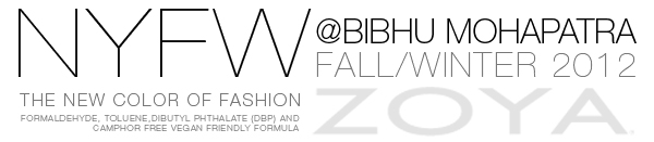 Bibhu Mohapatra Zoya Nail Polish NYFW2012 Custom Colors