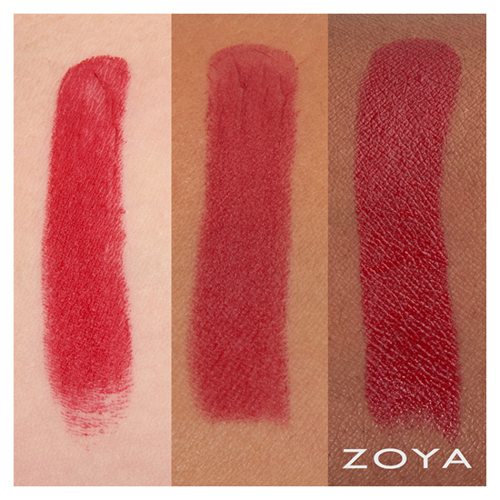 zoya lipstick in Frankie swatched on skin (alternate view 2)