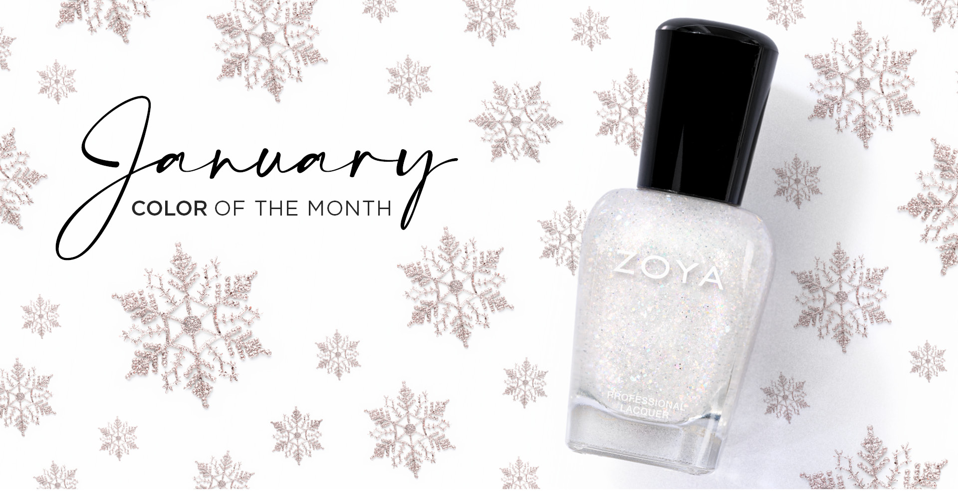 Yuki White Holographic Nail Polish - January Color of the Month