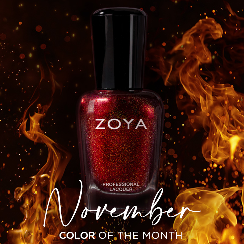 Phoenix Nail Polish Hero Shot on Fire Background