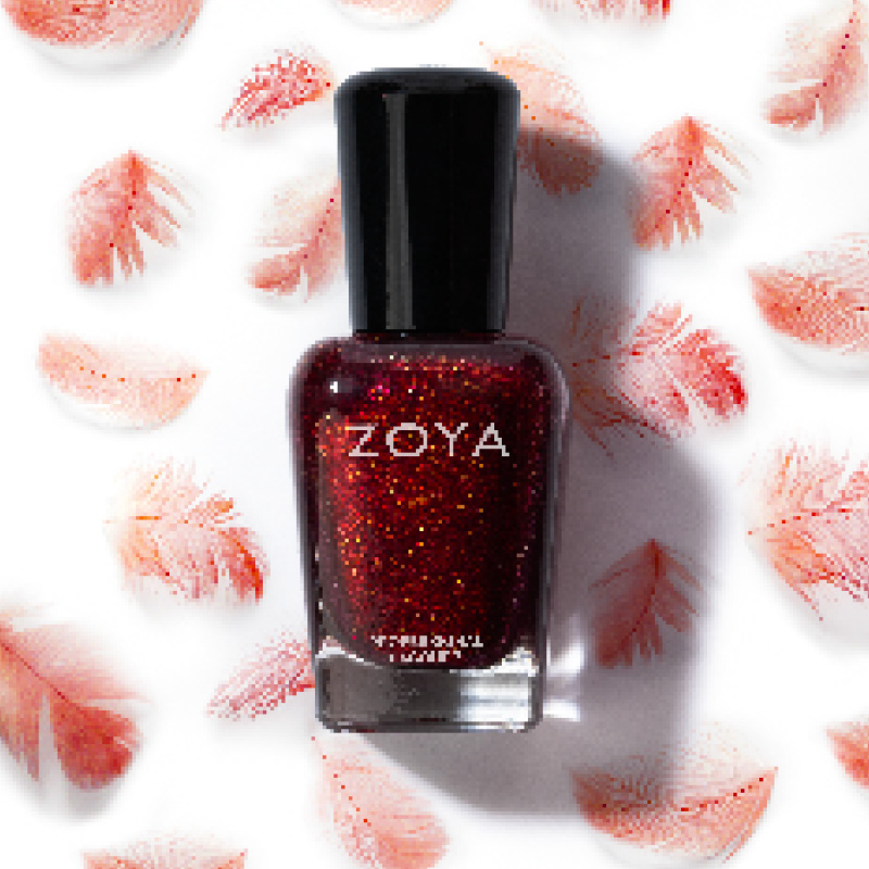 Phoenix Nail Polish bottle with phoenix feather