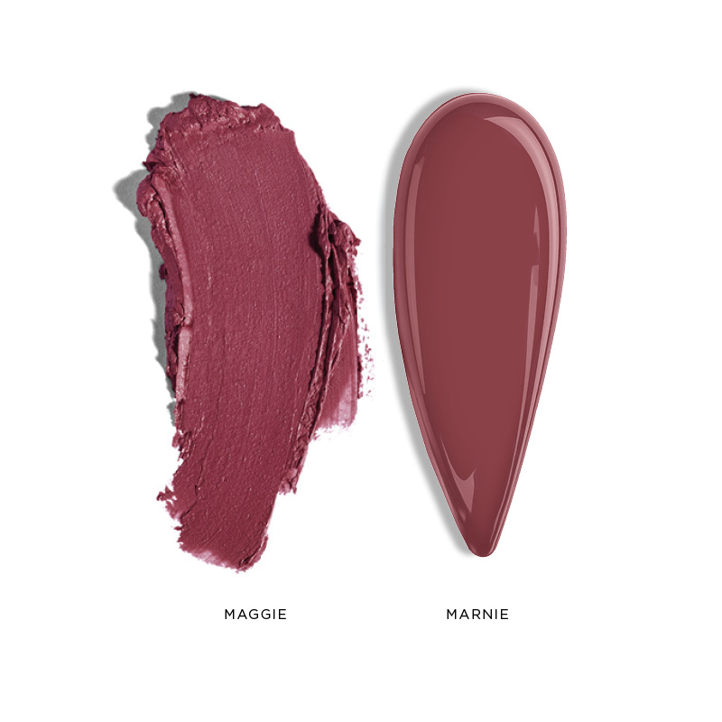 Full Size, Lipstick in Maggie & Marnie Nail Polish n silver window gift box