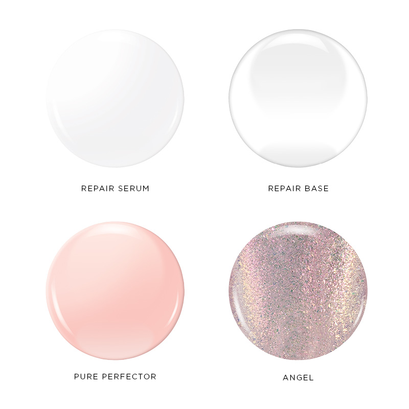 Petitte Rescue Serum, Repair Base,Pure Perfector, Angel in a window gift box. Perfect for all gift giving and a self treat.