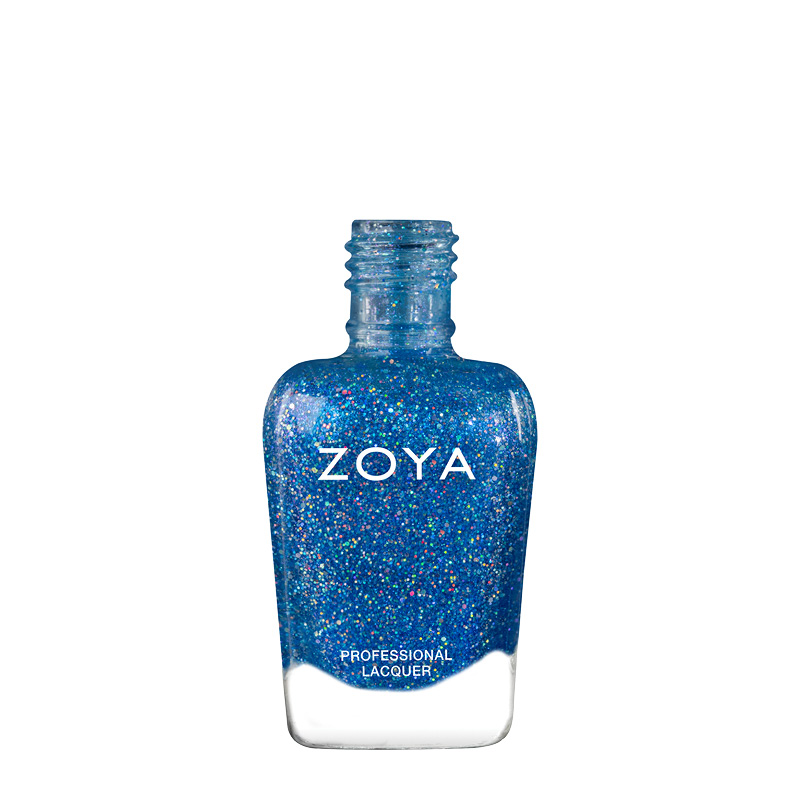 Cruz | Clear water blue holographic glitter Long Lasting Vegan Nail Polish | ZOYAspill