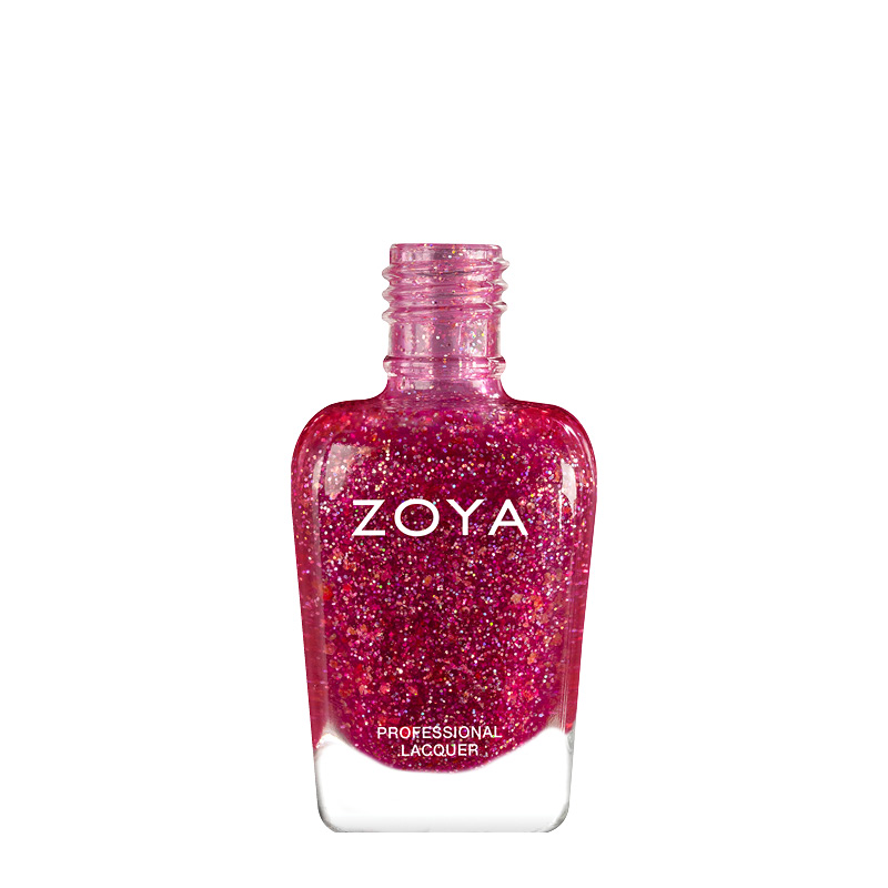 Adelaide | Dreamy rose pink flake holographic glitter Long Lasting Vegan Nail Polish | ZOYAspill