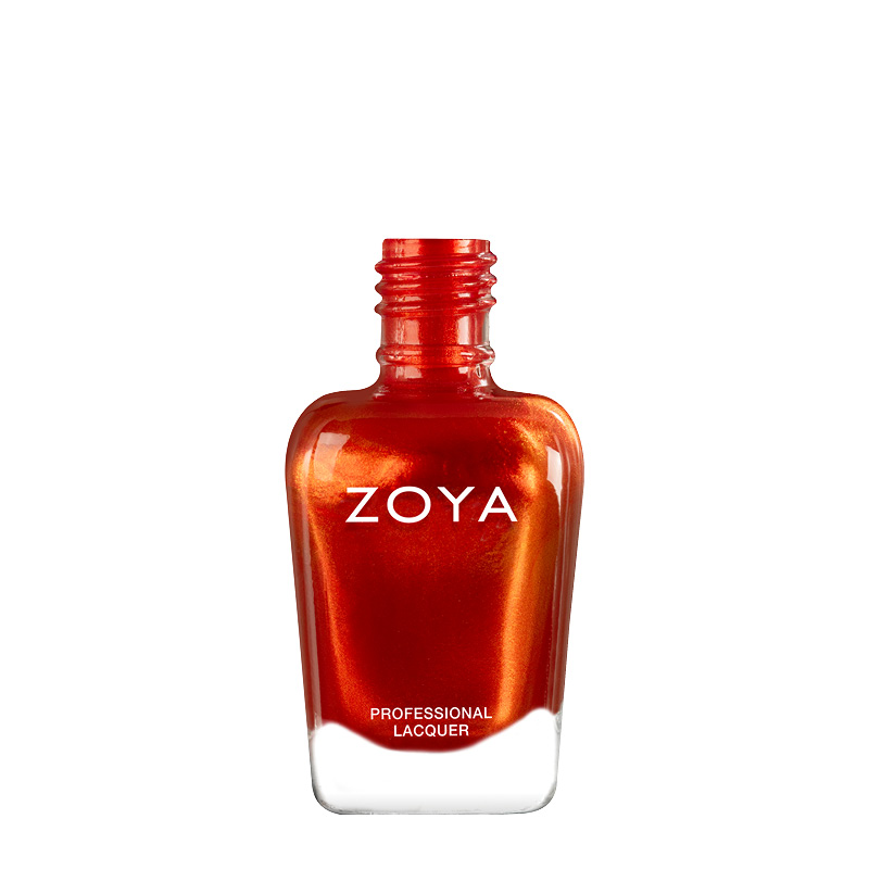 Phyre | Fiery orange-red metallic Long Lasting Vegan Nail Polish | ZOYAspill