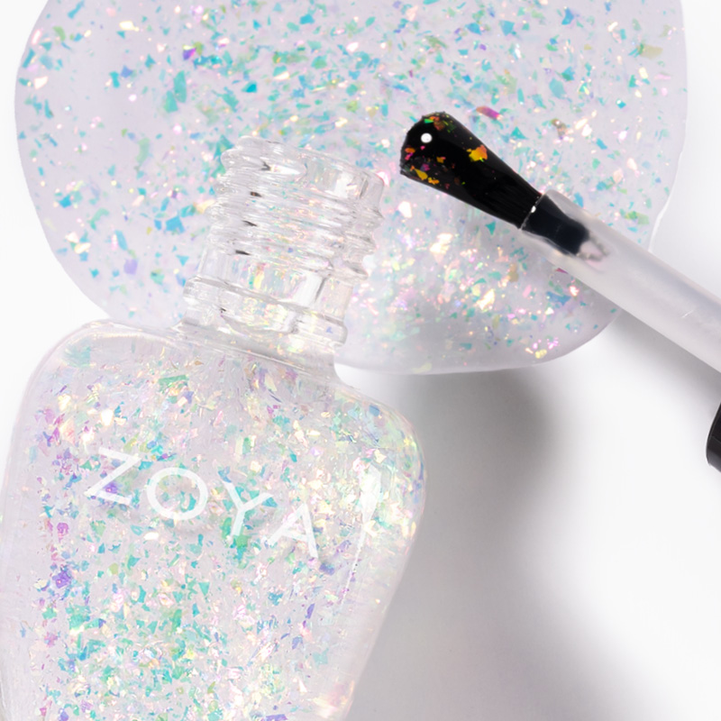 Zora | Ethereal pink-yellow shifting flake glitter overlay Special Effects Topper | ZOYA3