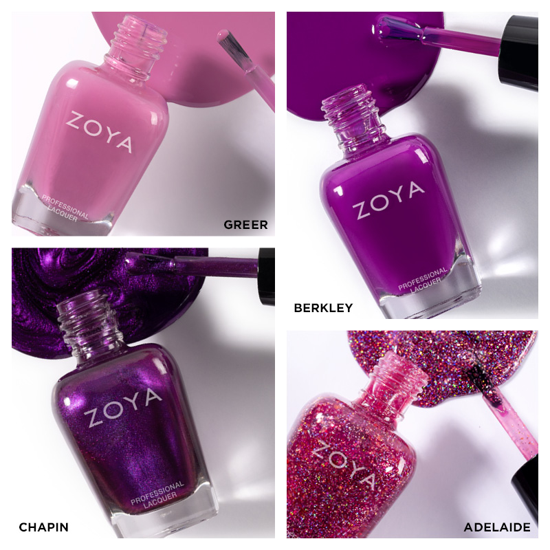 Adelaide | Dreamy rose pink flake holographic glitter Long Lasting Vegan Nail Polish | ZOYA 4