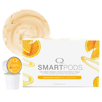 Mask: Pedicure Manicure Mandarin Honey 24 x Single Use Pods | SMART SPA | SMART PODS Spill